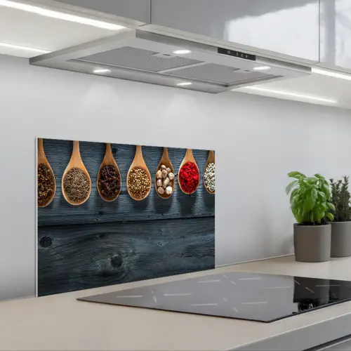 Houten Lepels Harmonie keuken achterwand spatscherm klein -3d_schuin