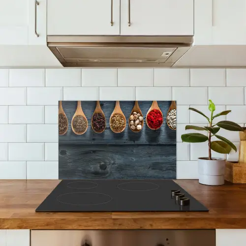 Houten Lepels Harmonie keuken achterwand spatscherm klein -sfeer2