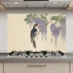 Specht - Bloemen - Paars keuken achterwand spatscherm klein -3d_website