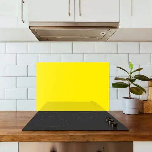 Geel - Citroen - Neon - Kleuren keuken achterwand spatscherm klein 900 -sfeer2