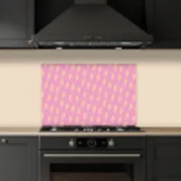 Geel - Bliksem - Roze keuken achterwand spatscherm klein 900 -sfeer1