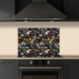 Geel - Kiezels - Glad keuken achterwand spatscherm klein 900 -sfeer1