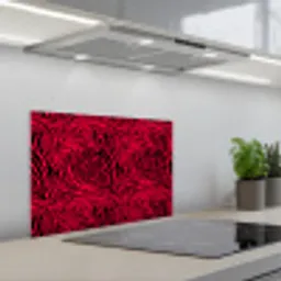 Zebra - Zwart - Roze - Neon keuken achterwand spatscherm klein 900 -3d_schuin