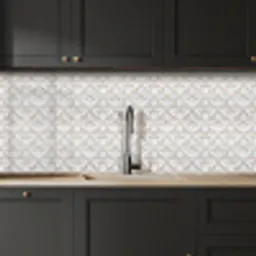 3D - Tegel - Bloem - Reliëf - Wit keuken achterwand 2 middel 871 -sfeer1