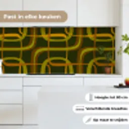 Jaren 70 - Retro - Groen keuken achterwand 2 middel 871 -sfeer4_NL