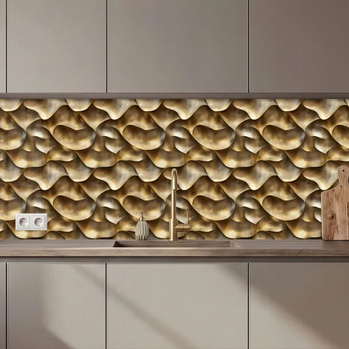 Abstract - Antiek - Goud keuken achterwand 2 middel 871 zz_3dshopping