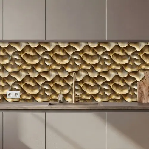 Abstract - Antiek - Goud keuken achterwand 2 middel 871 zz_3dshopping