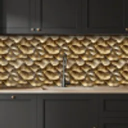 Abstract - Antiek - Goud keuken achterwand 2 middel 871 -sfeer1