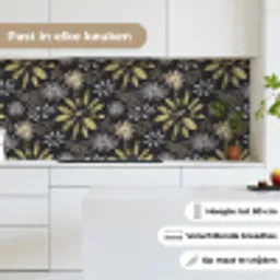 Abstract - Bloemen - Patronen keuken achterwand 2 middel 871 -sfeer4_NL
