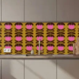Abstract - Bloemen - Roze keuken achterwand 2 middel 871 zz_3dshopping