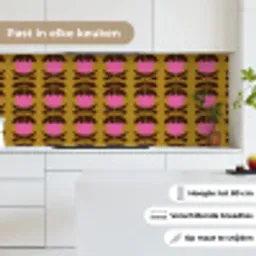 Abstract - Bloemen - Roze keuken achterwand 2 middel 871 -sfeer4_NL
