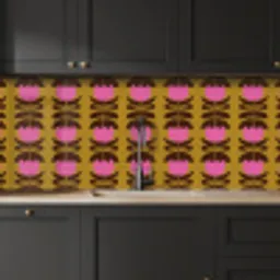 Abstract - Bloemen - Roze keuken achterwand 2 middel 871 -sfeer1
