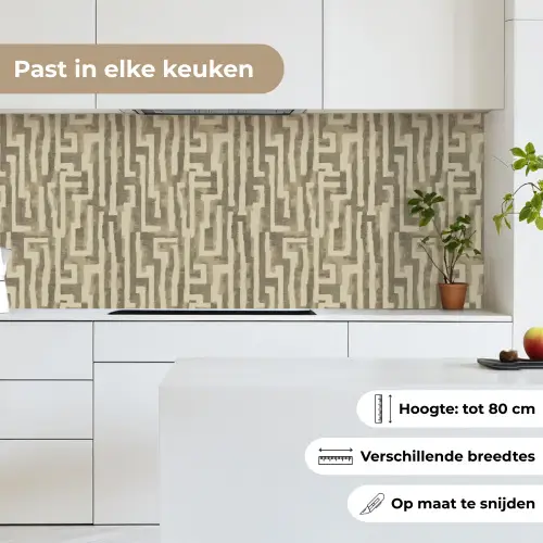 Abstract - Geometrisch - Groen keuken achterwand 2 middel 871 -sfeer4_NL