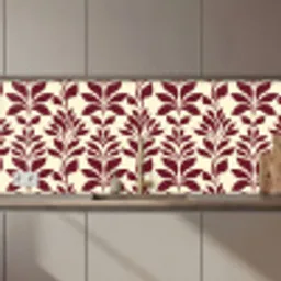 Abstract - Bladeren - Burgundy keuken achterwand 2 middel 871 zz_3dshopping