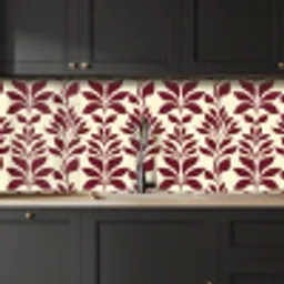 Abstract - Bladeren - Burgundy keuken achterwand 2 middel 871 -sfeer1