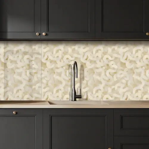 Abstract - Lijnen - Beige keuken achterwand 2 middel 871 -sfeer1