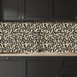 Abstract - Lijnen - Zwart keuken achterwand 2 middel 871 -sfeer1