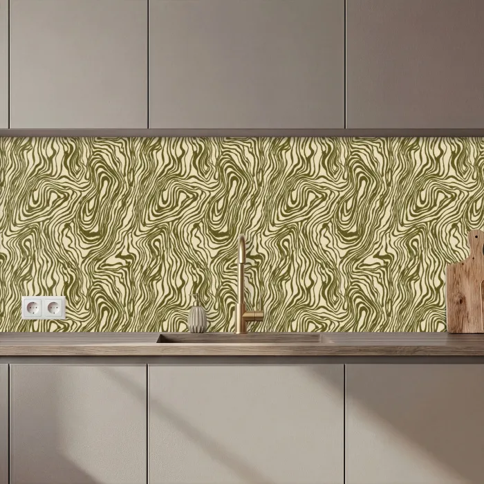 Abstract - Marmer - Groen keuken achterwand 2 middel 871 zz_3dshopping