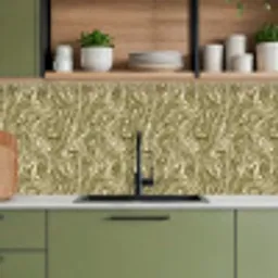 Abstract - Marmer - Groen keuken achterwand 2 middel 871 -sfeer3