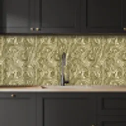Abstract - Marmer - Groen keuken achterwand 2 middel 871 -sfeer1