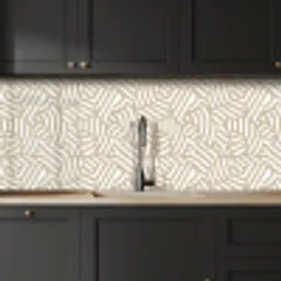 Abstract - Modern - Beige keuken achterwand 2 middel 871 -sfeer1