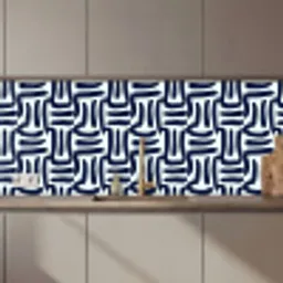 Abstract - Modern - Blauw keuken achterwand 2 middel 871 zz_3dshopping