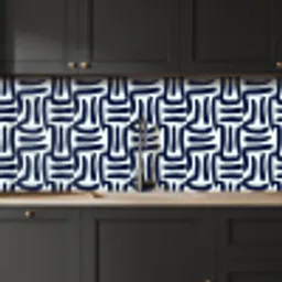 Abstract - Modern - Blauw keuken achterwand 2 middel 871 -sfeer1