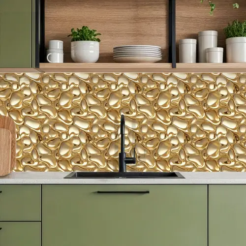 Abstract - Modern - Goud keuken achterwand 2 middel 871 -sfeer3