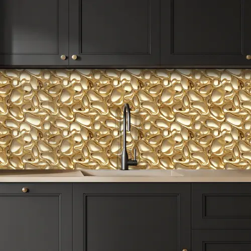 Abstract - Modern - Goud keuken achterwand 2 middel 871 -sfeer1