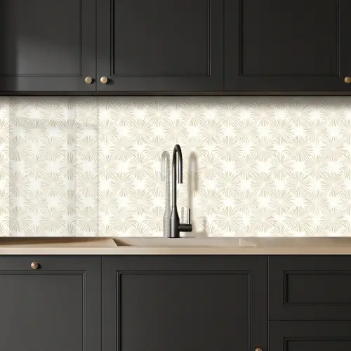 Abstract - Motief - Beige keuken achterwand 2 middel 871 -sfeer1