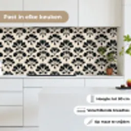 Abstract - Patroon - Zwart keuken achterwand 2 middel 871 -sfeer4_NL