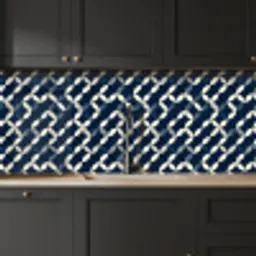 Abstract - Patroon - Blauw keuken achterwand 2 middel 871 -sfeer1