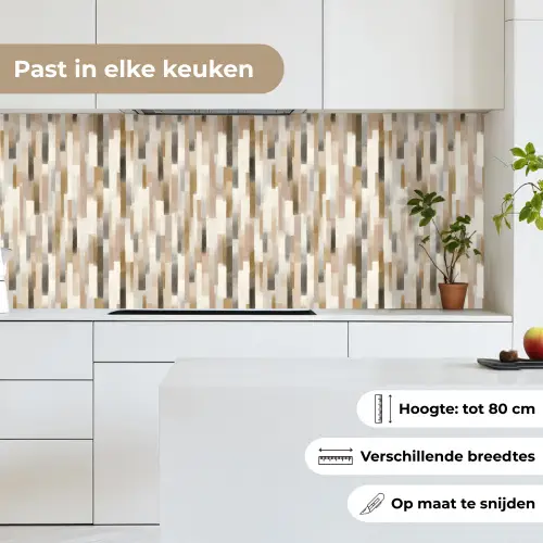Abstract - Patroon - Kwaststreken keuken achterwand 2 middel 871 -sfeer4_NL