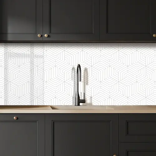 Abstract - Patronen - Design -  Lijn keuken achterwand 2 middel 871 -sfeer1