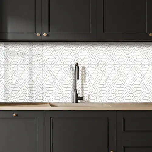 Abstract - Patronen - Design - Driehoek keuken achterwand 2 middel 871 -sfeer1