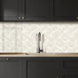 Abstract - Ruit - Beige keuken achterwand 2 middel 871 -sfeer1