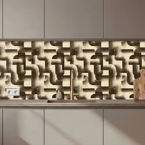 Abstract - Retro - Zwart keuken achterwand 2 middel 871 zz_3dshopping