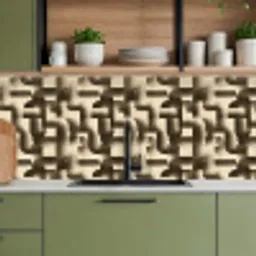 Abstract - Retro - Zwart keuken achterwand 2 middel 871 -sfeer3