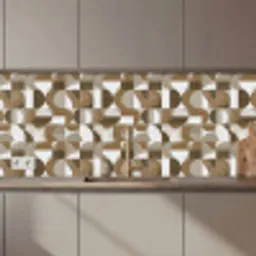 Abstract - Retro - Bruin keuken achterwand 2 middel 871 zz_3dshopping