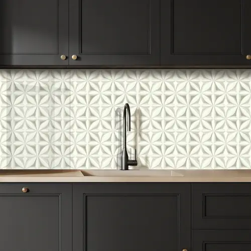 Abstract - Structuur - Grijs - Wit keuken achterwand 2 middel 871 -sfeer1