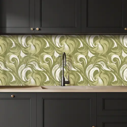 Abstract - Textuur - Groen keuken achterwand 2 middel 871 -sfeer1