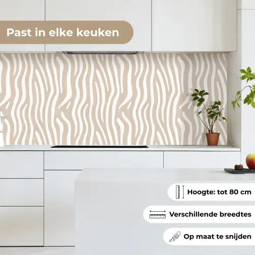 Abstract - Zebra - Beige keuken achterwand 2 middel 871 -sfeer4_NL