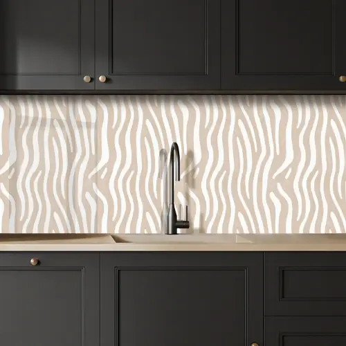 Abstract - Zebra - Beige keuken achterwand 2 middel 871 -sfeer1