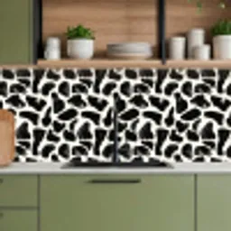 Dierenpatroon - Vlekken - Zwart - Wit keuken achterwand 2 middel 871 -sfeer3