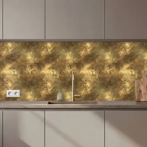 Antiek - Metaallook - Goud keuken achterwand 2 middel 871 zz_3dshopping