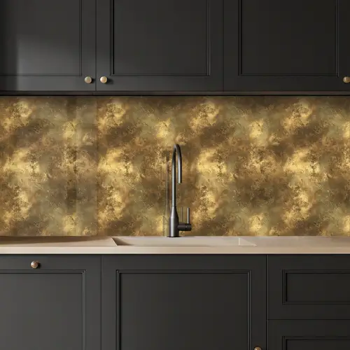 Antiek - Metaallook - Goud keuken achterwand 2 middel 871 -sfeer1