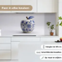Appel - Blauw - Klassiek keuken achterwand 2 middel -sfeer4_NL