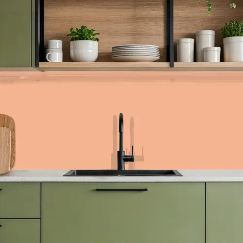 Abrikoos - Roze - Pastel - Effen - Kleur keuken achterwand 2 middel 871 -sfeer3