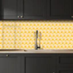 Art Deco - Design - Schelp - Geel keuken achterwand 2 middel 871 -sfeer1