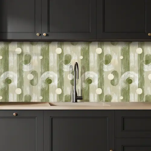 Artistiek - Modern - Groen keuken achterwand 2 middel 871 -sfeer1